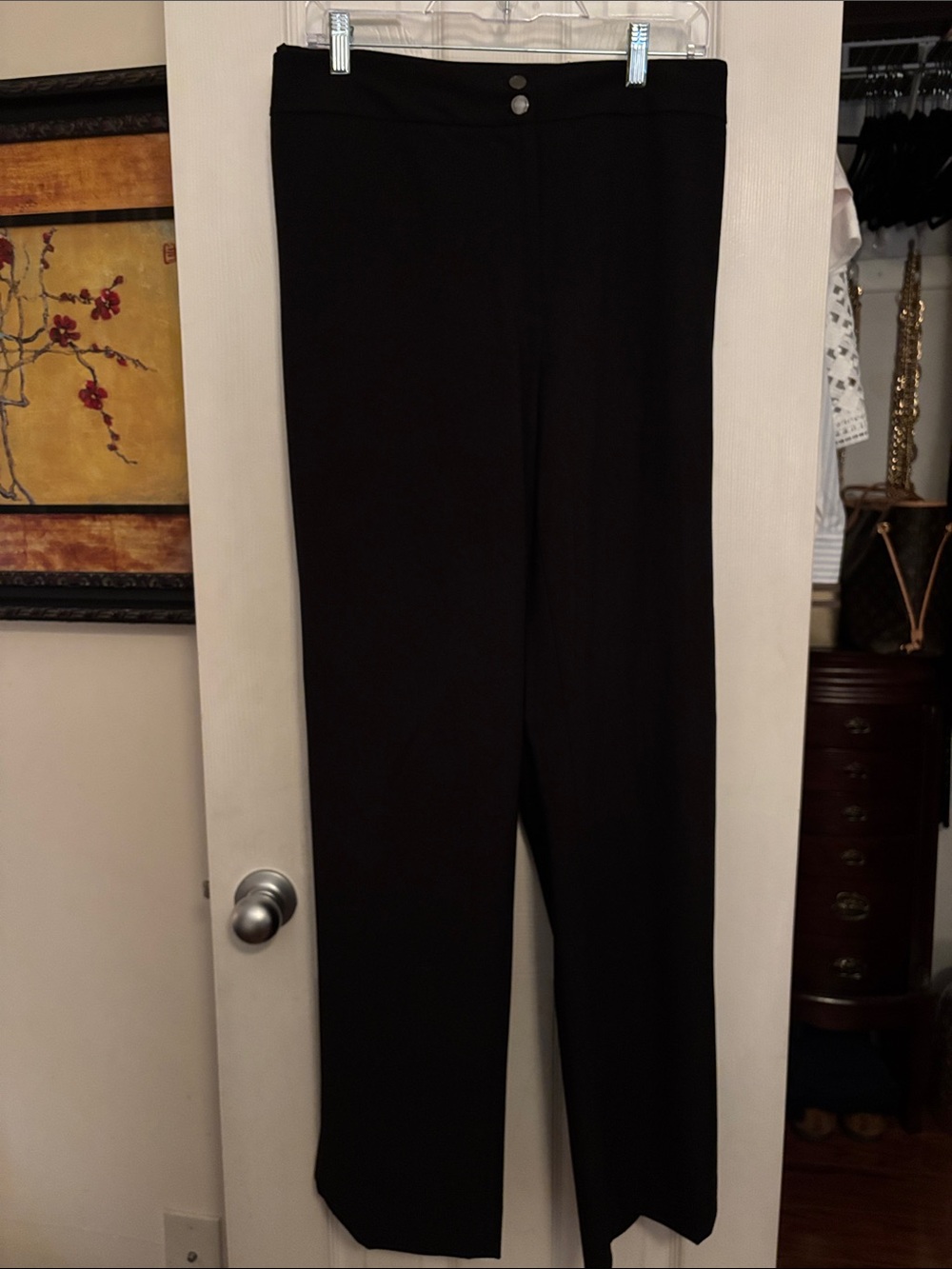 Calvin Klein Black Straight-Leg Dress Pants